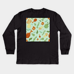 Bug buddies pattern Kids Long Sleeve T-Shirt